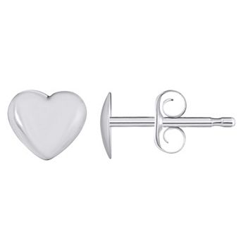 Celebration Gems 14k Heart Stud Earrings