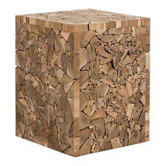 Safavieh Forbes Teak Square Stool