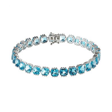 Sterling Silver Blue Topaz Bracelet