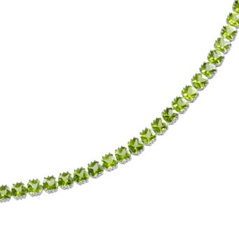 Oro Leoni Sterling Silver Peridot Bracelet