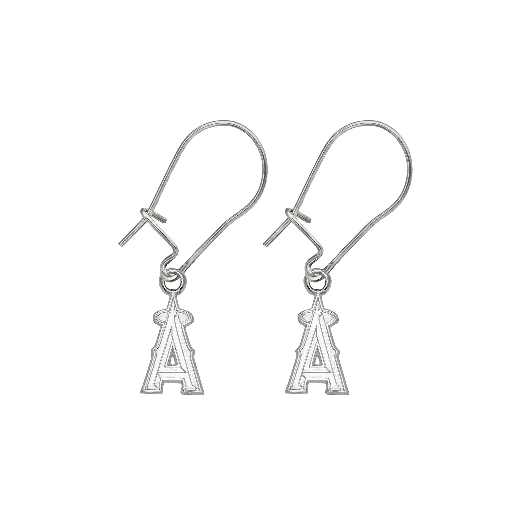 Los Angeles Angels of Anaheim Sterling Silver Logo Drop Earrings, Womens