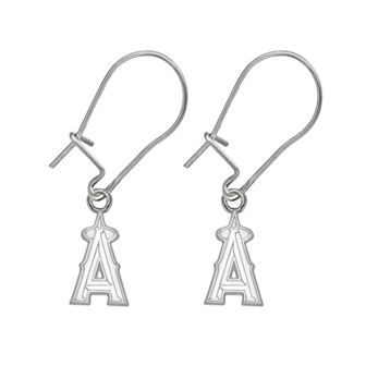 Los Angeles Angels of Anaheim Sterling Silver Logo Drop Earrings