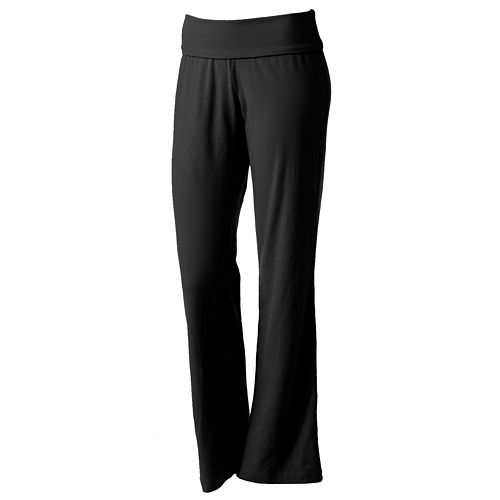 fold over flare yoga pants