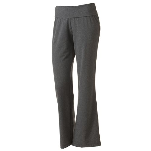 Women's Tek Gear® Fit & Flare Fold-Over Performance Yoga Pants