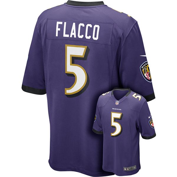 التنين الاسود Men's Nike Baltimore Ravens Joe Flacco Game NFL Replica Jersey التنين الاسود