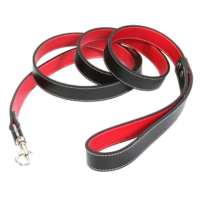 Royce 6-Foot Leather Dog Leash, Red