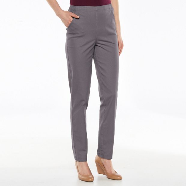 Women's Croft & Barrow® Effortless Stretch Pull-On Straight-Leg Pants, Size:  8, Med Blue - Yahoo Shopping