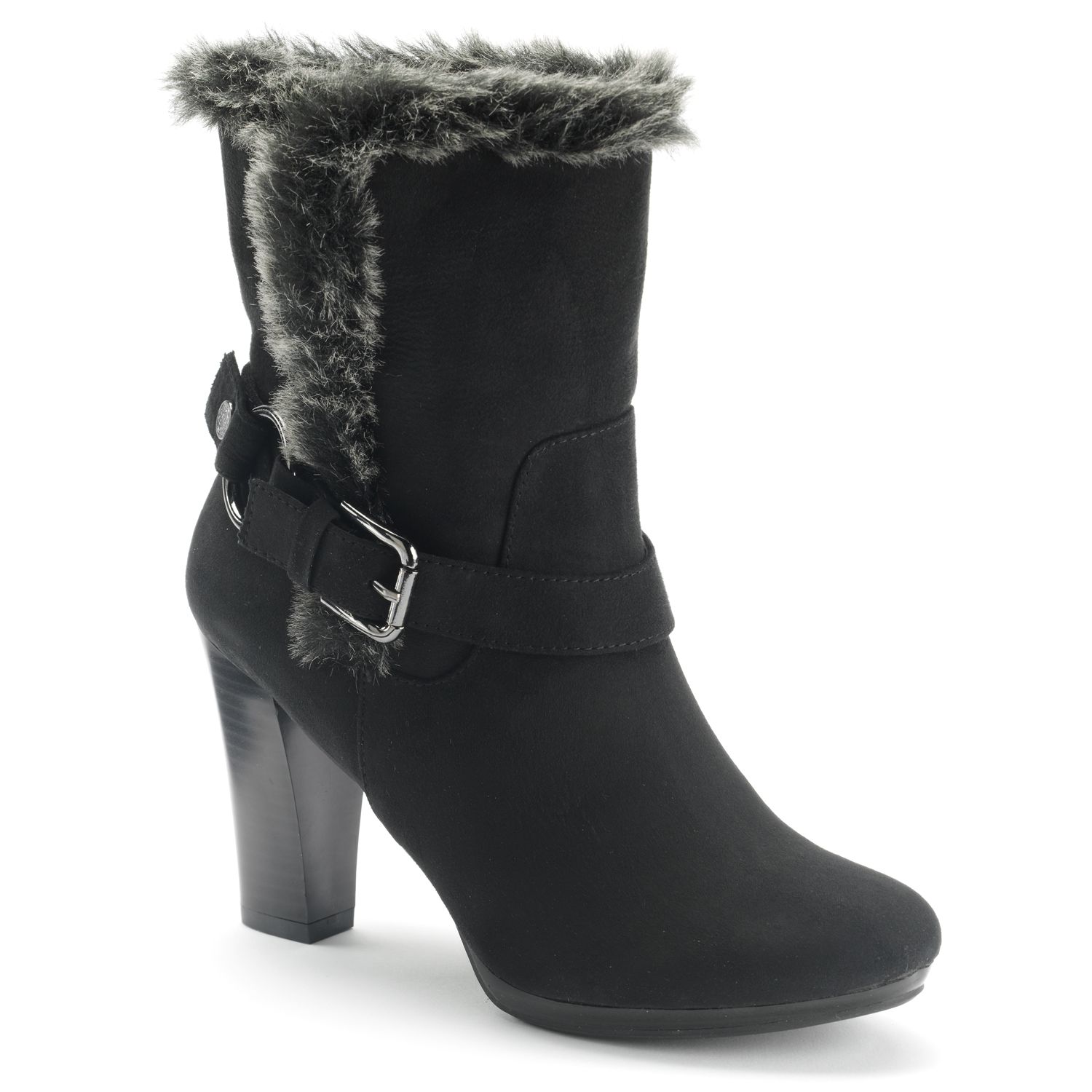 kohls womens boots black