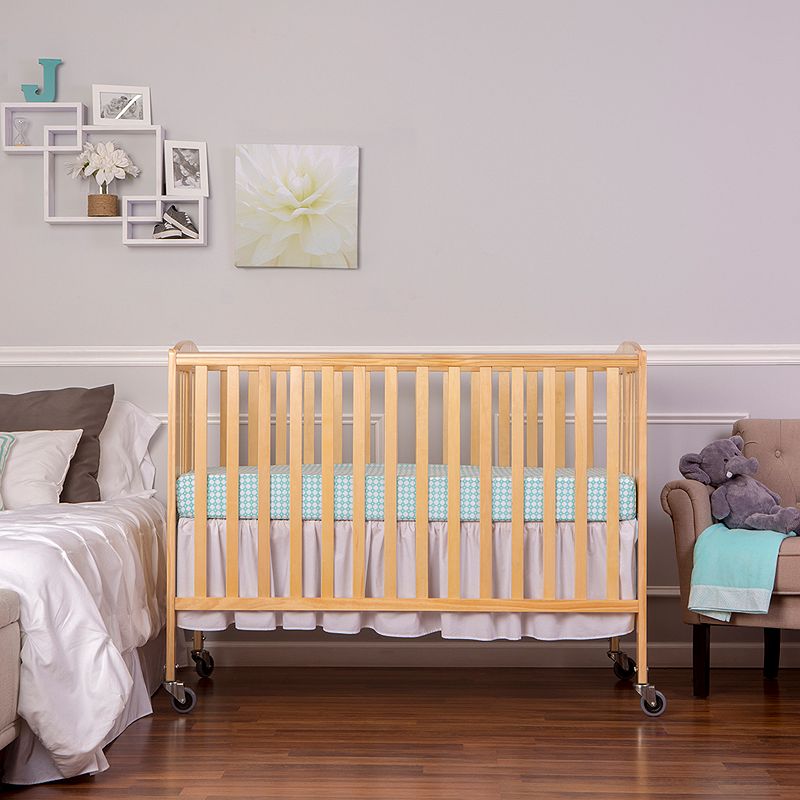 Dream On Me 2-in-1 Folding Full-Size Crib  Natural
