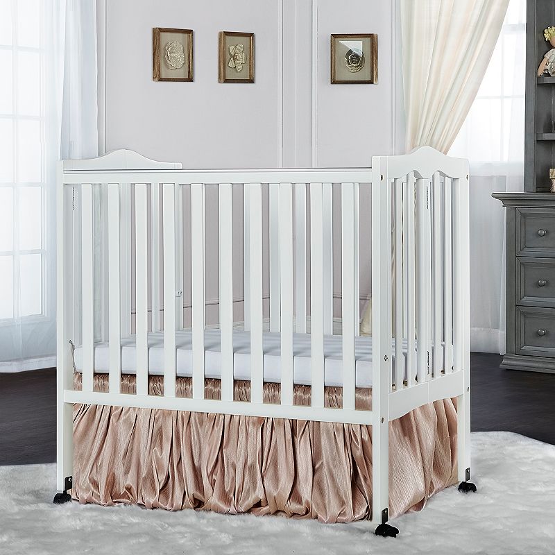 Dream On Me 2-in-1 Lightweight Folding Portable Crib  White