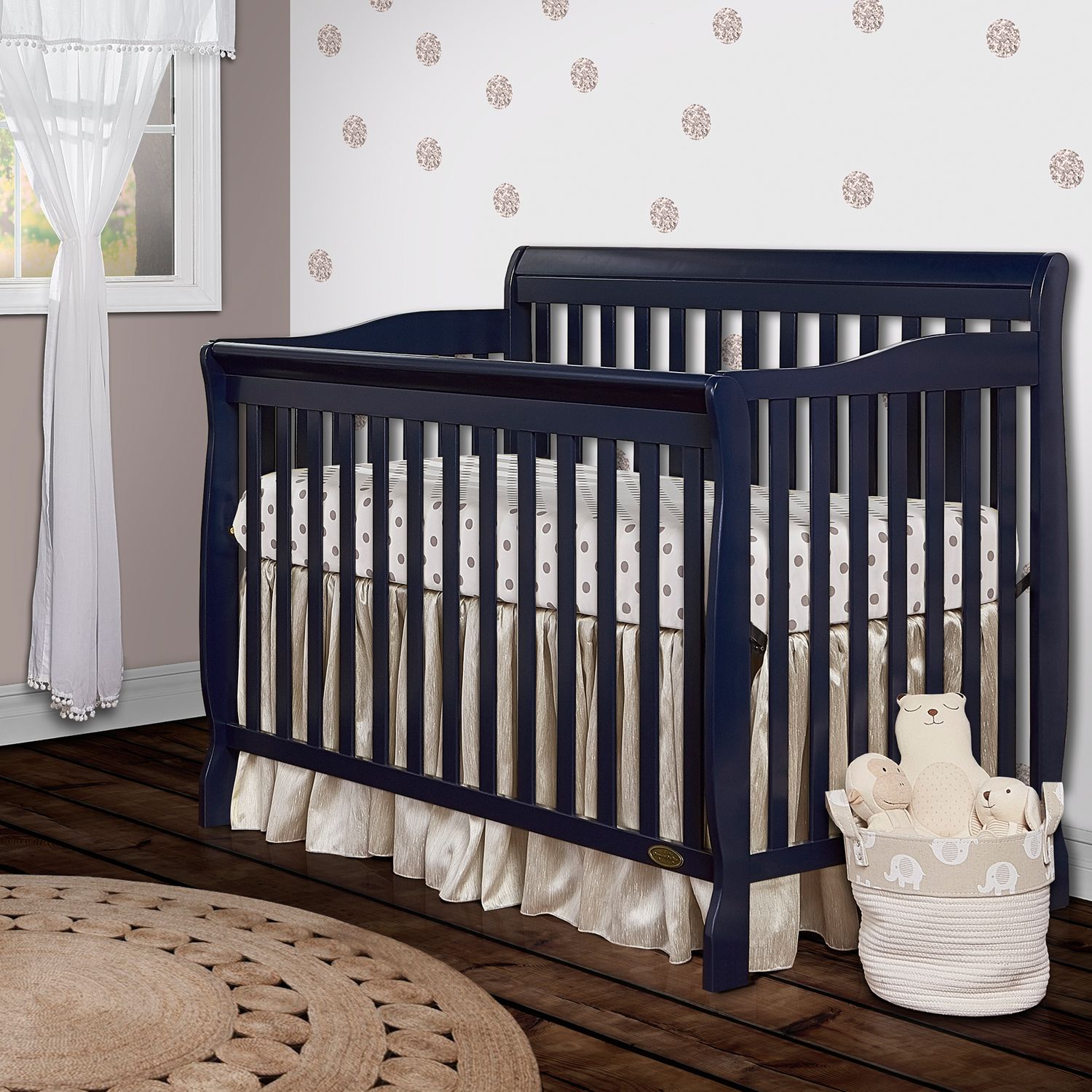 navy blue convertible crib