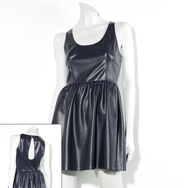 Juniors' Princess Vera Wang Faux-Leather Dress