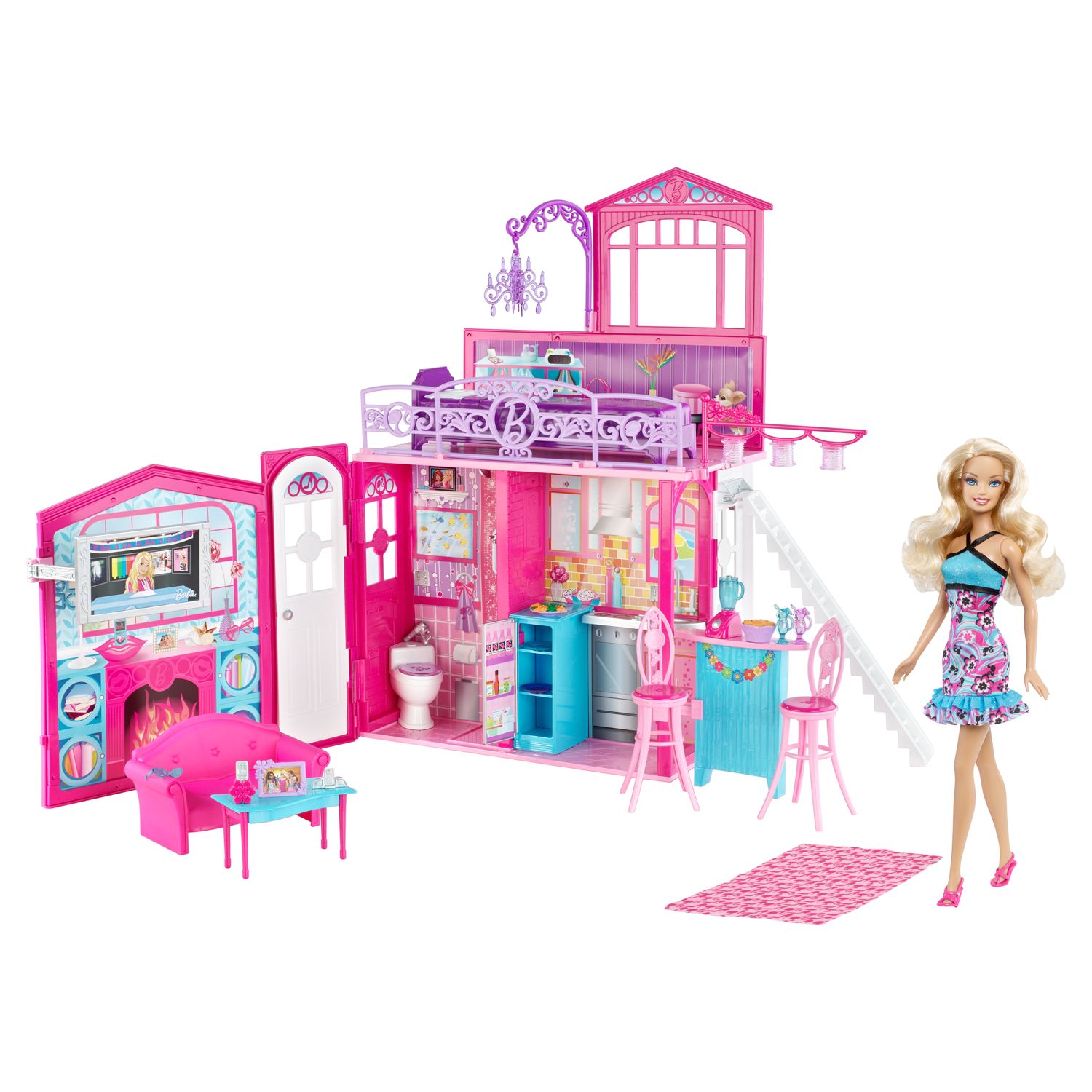 Barbie Glam House \u0026 Doll Set by Mattel