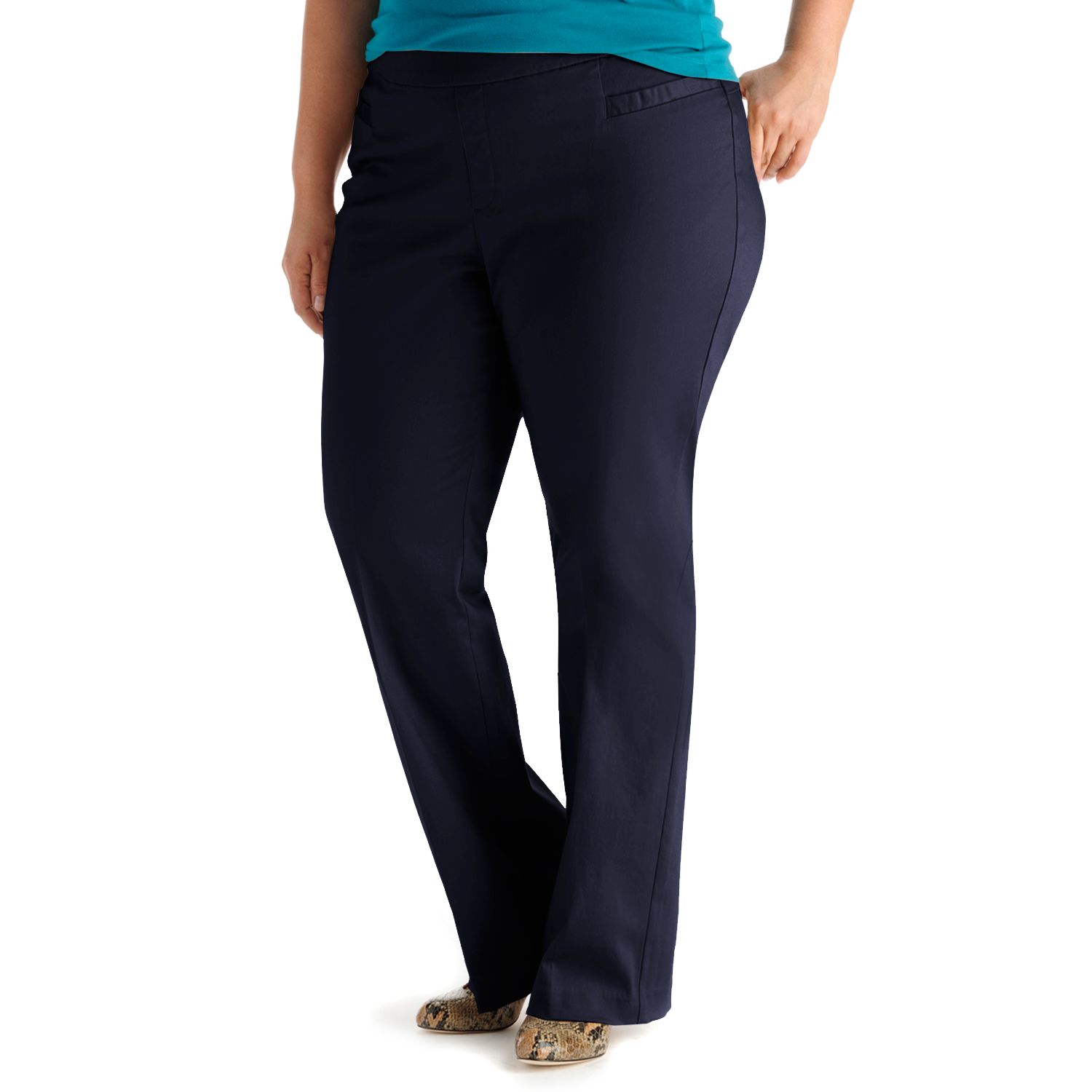 plus size pull on flare jeans