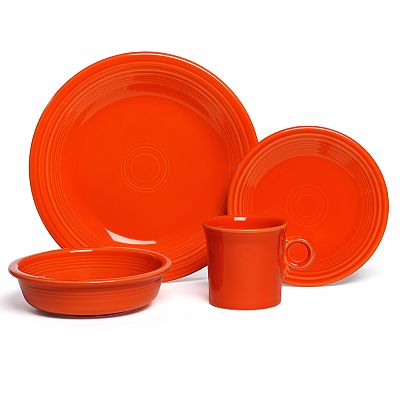 Fiesta Classic Rim 4-Piece Dinnerware Set, Service for