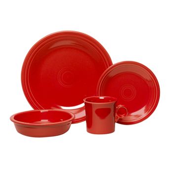 Fiesta Classic Rim 4 pc Dinnerware Set, Service for 1