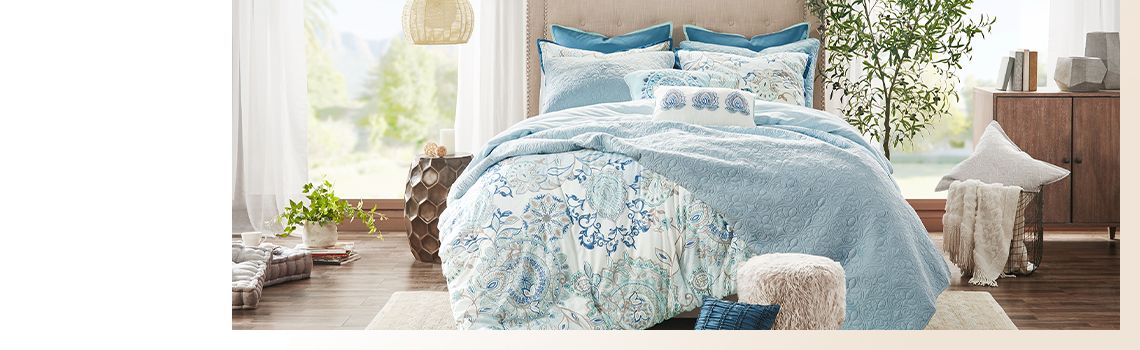 Navy/Gray Empire Home Essentials Down Reversible 7 piece comforter With Sheet 