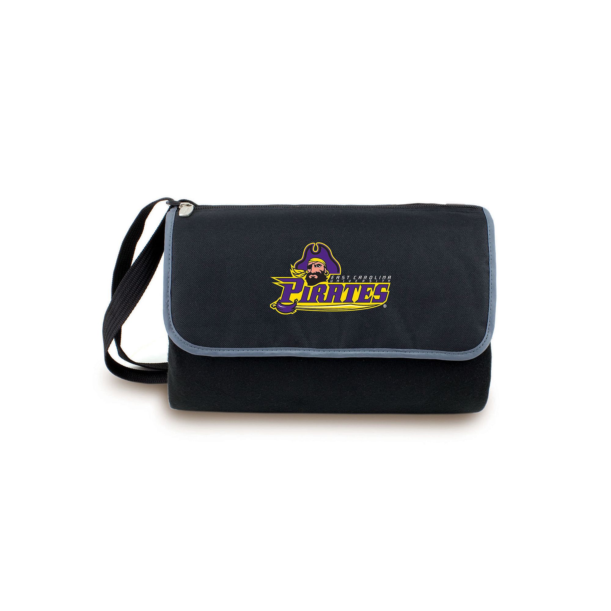 Picnic Time East Carolina Pirates Blanket Tote, Black