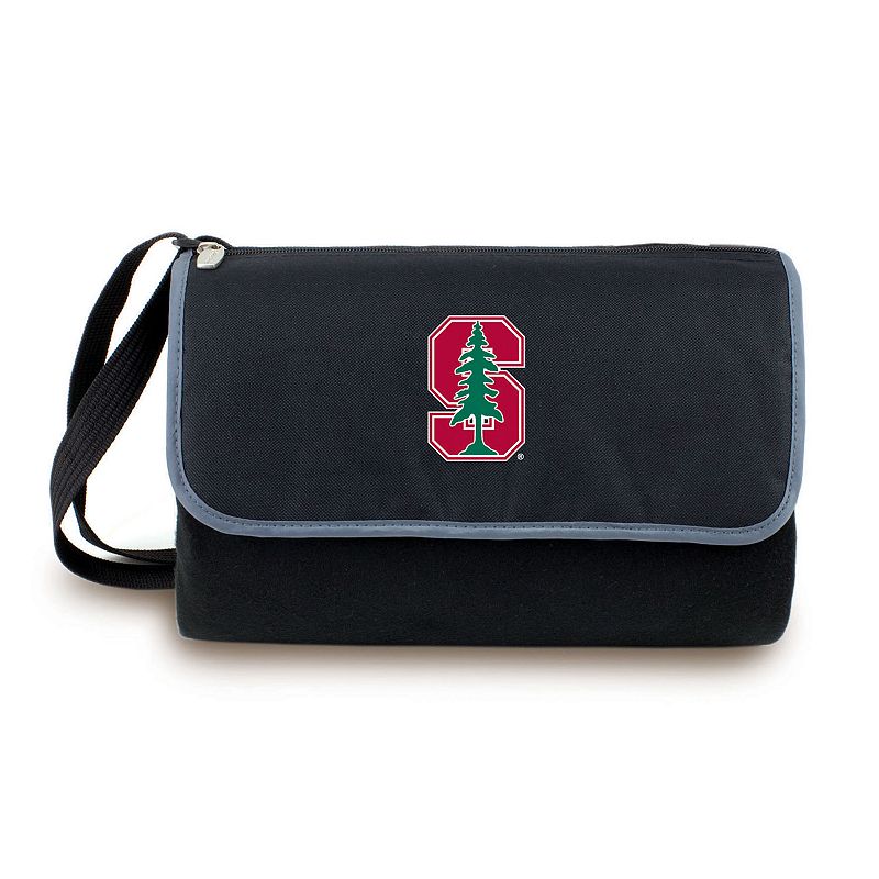Picnic Time Stanford Cardinal Blanket Tote, Black