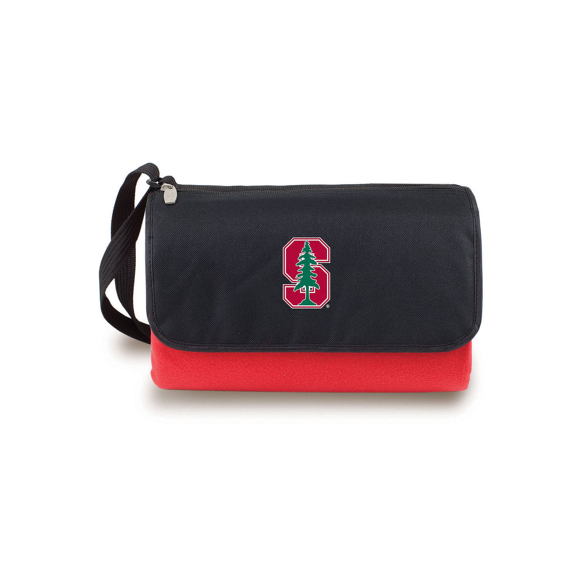 Picnic Time Stanford Cardinal Blanket Tote, Red Black