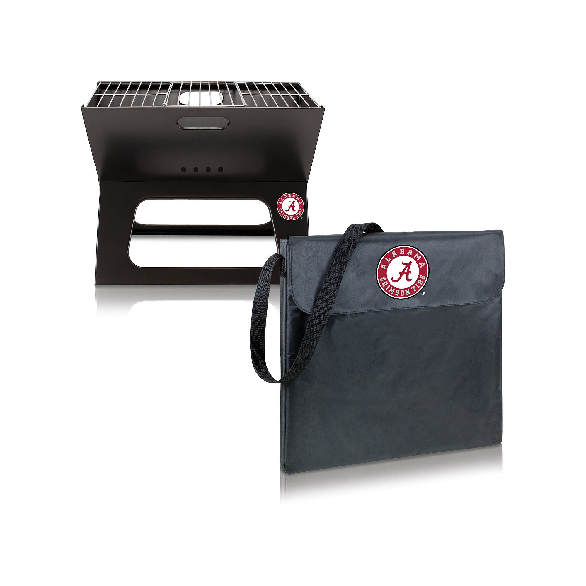 Picnic Time Alabama Crimson Tide Portable X-Grill, Black