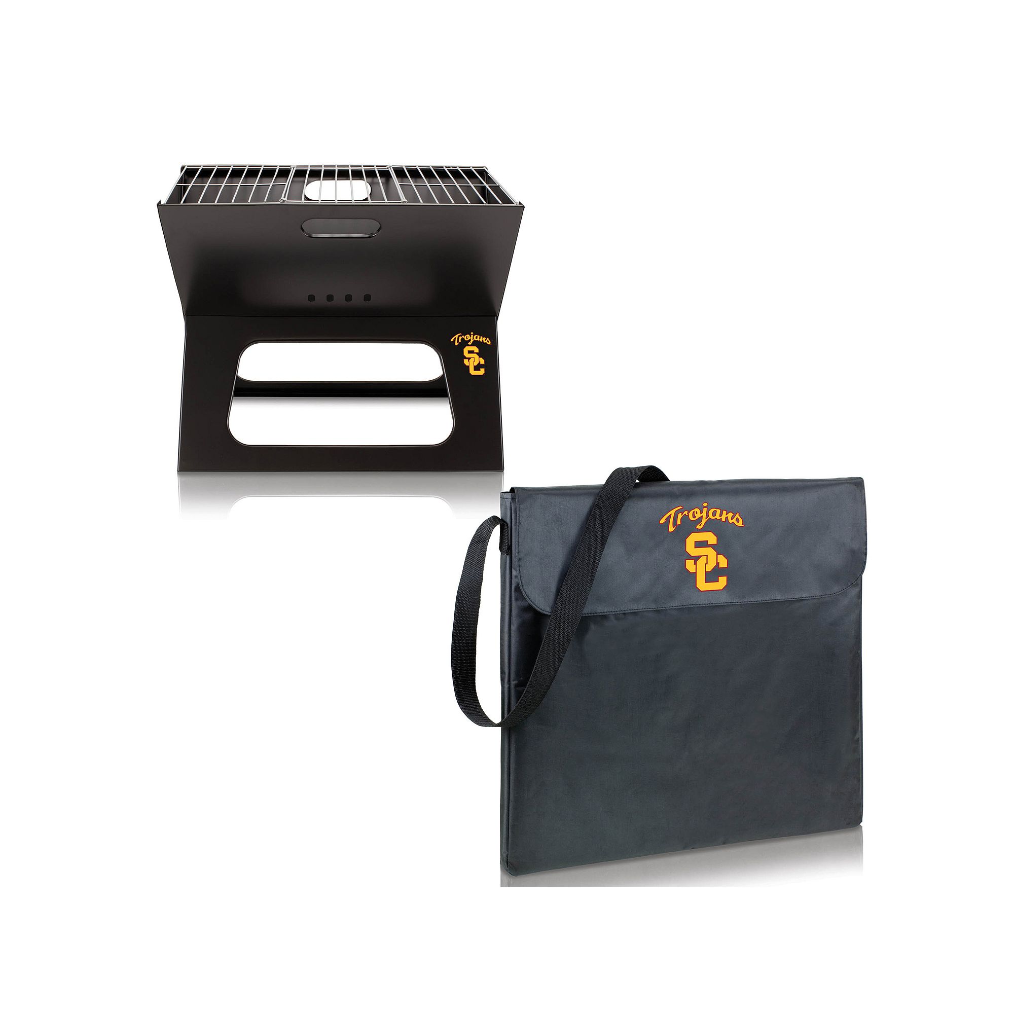 Picnic Time USC Trojans Portable X-Grill, Black