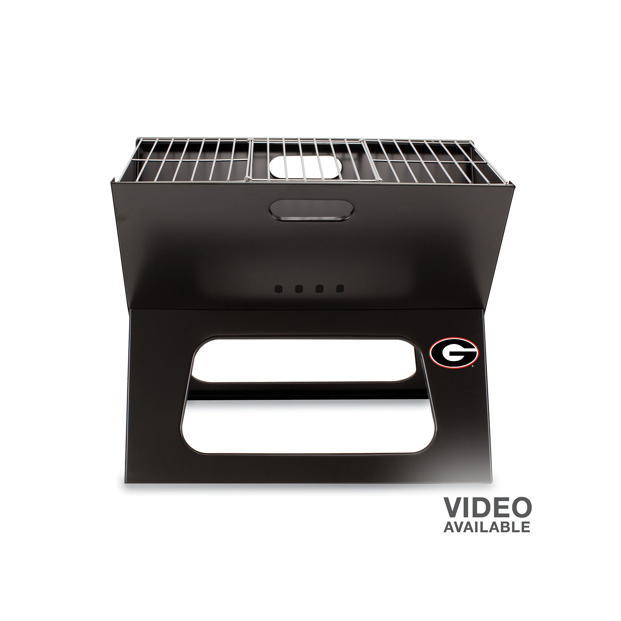 Picnic Time Georgia Bulldogs Portable X-Grill, Black