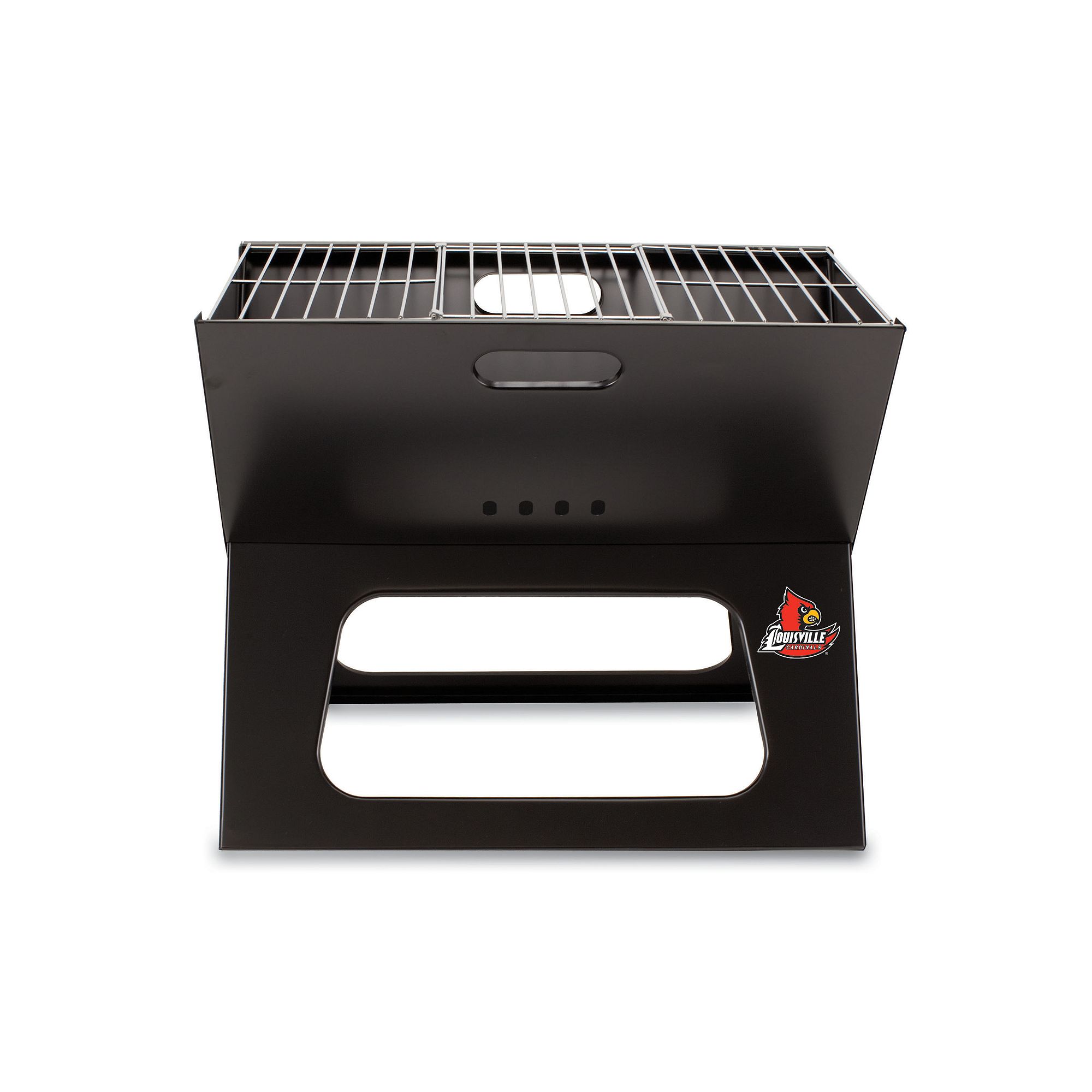 Picnic Time Louisville Cardinals Portable X-Grill, Black