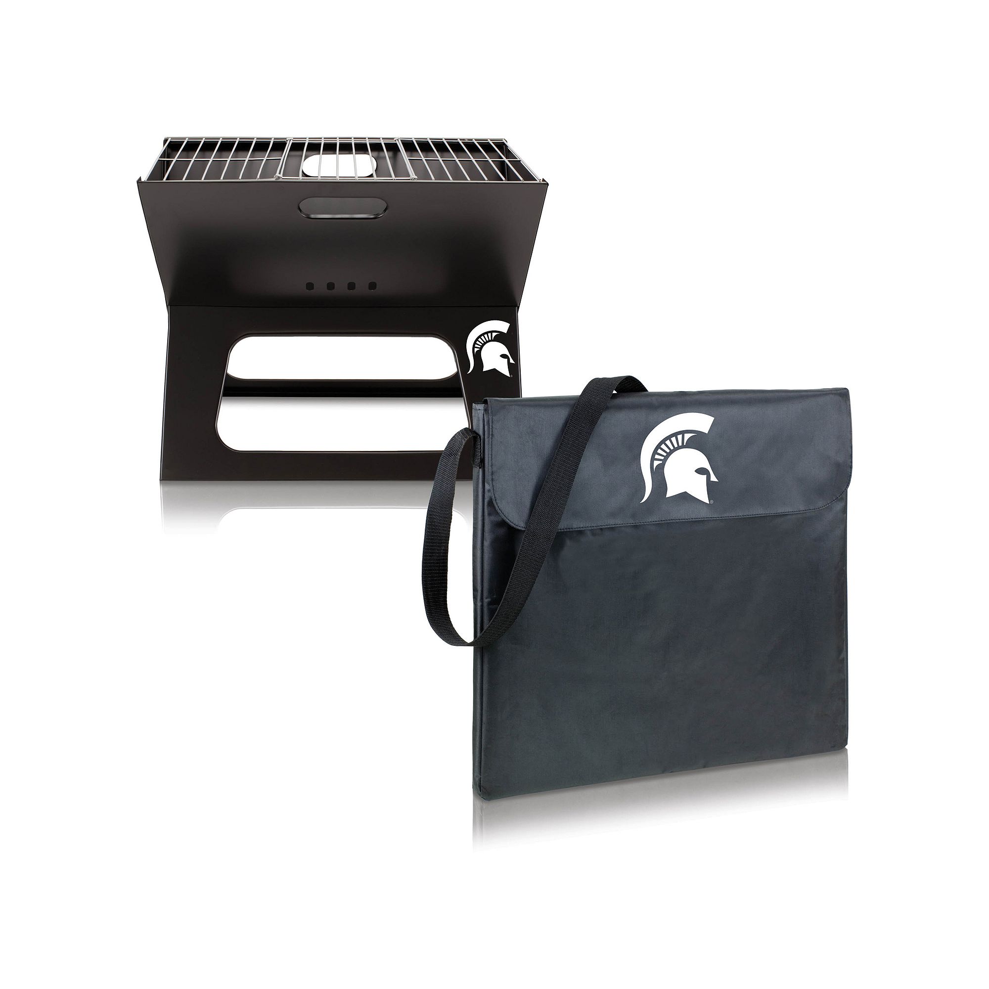 Picnic Time Michigan State Spartans Portable X-Grill, Black