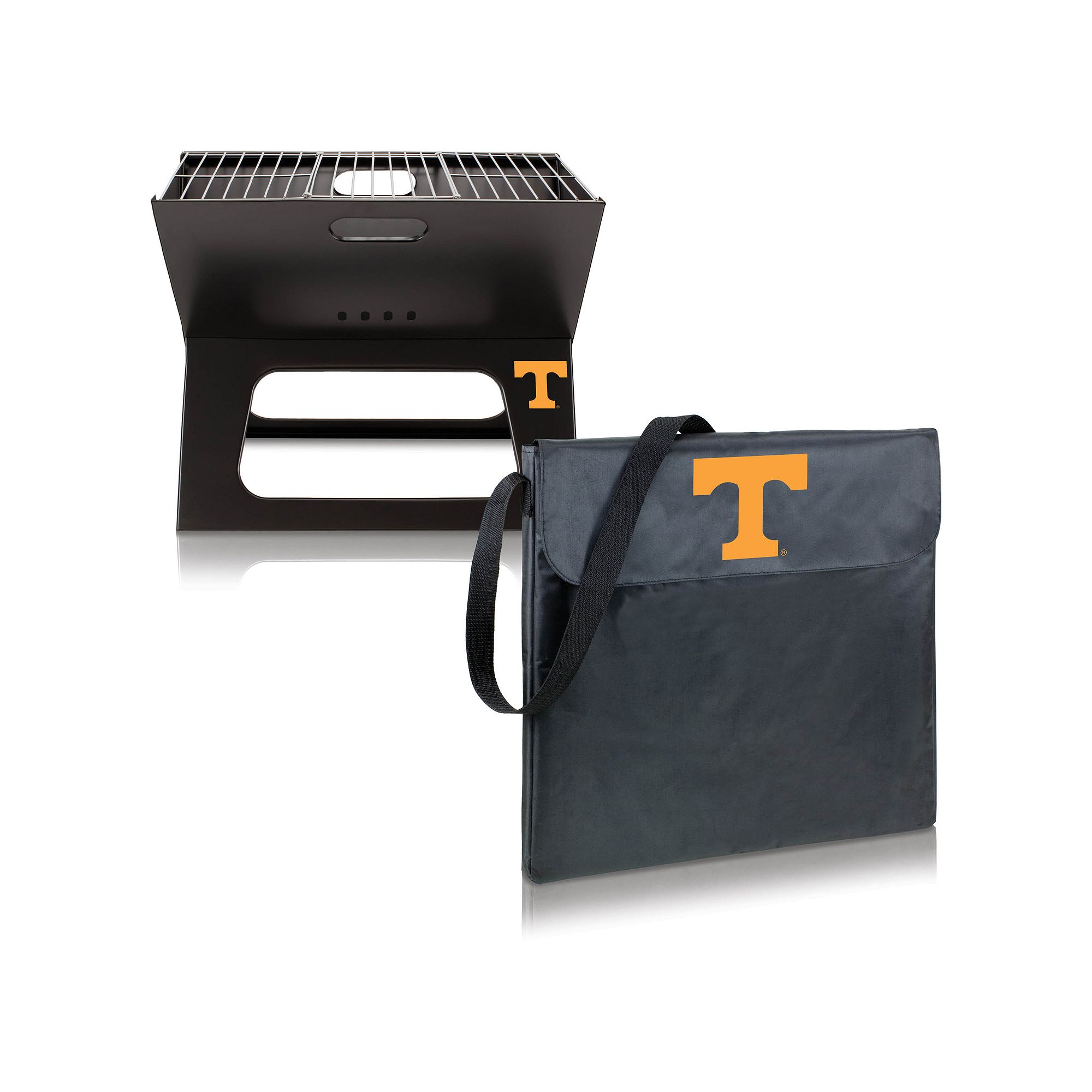 Picnic Time Tennessee Volunteers Portable X-Grill, Black