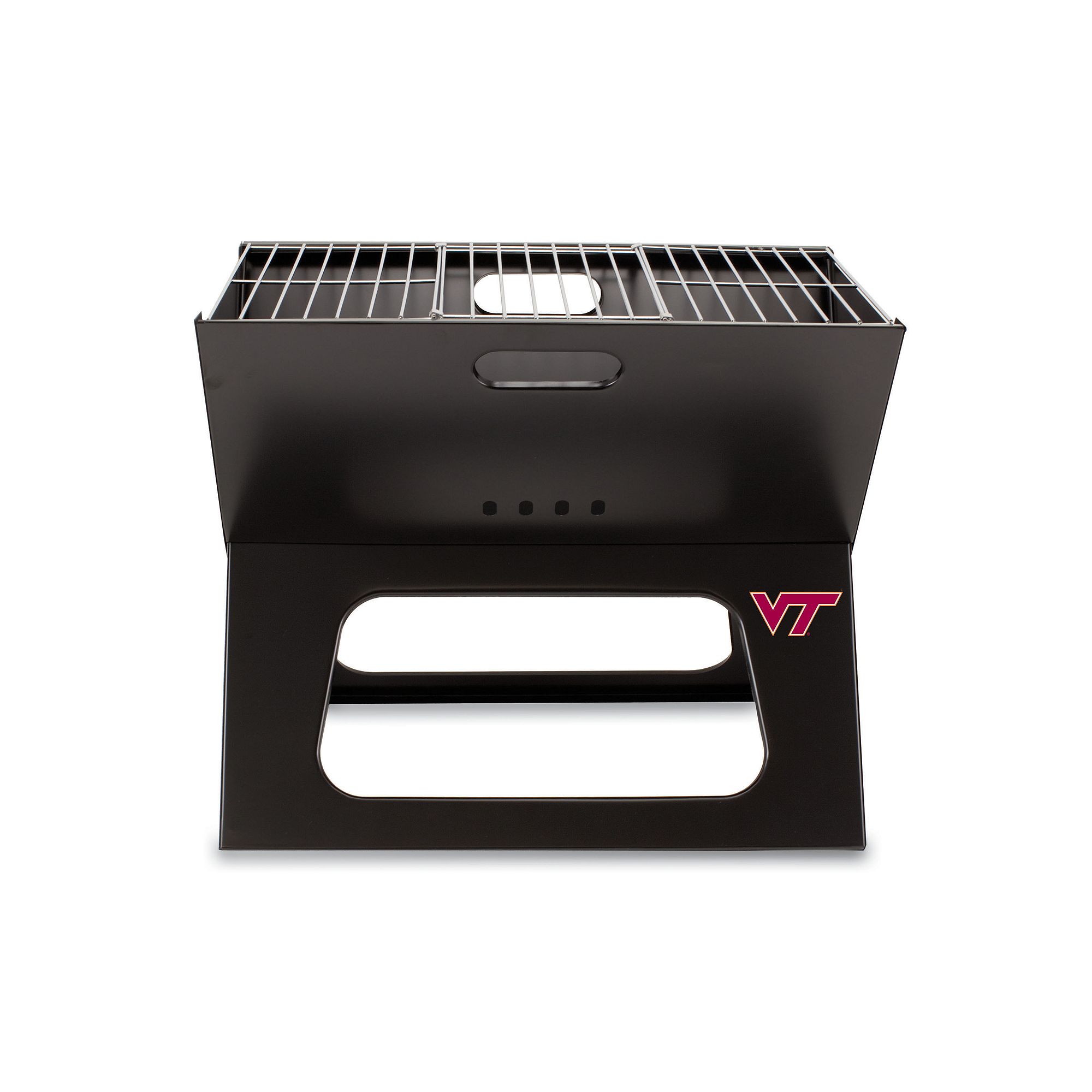 Picnic Time Virginia Tech Hokies Portable X-Grill, Black