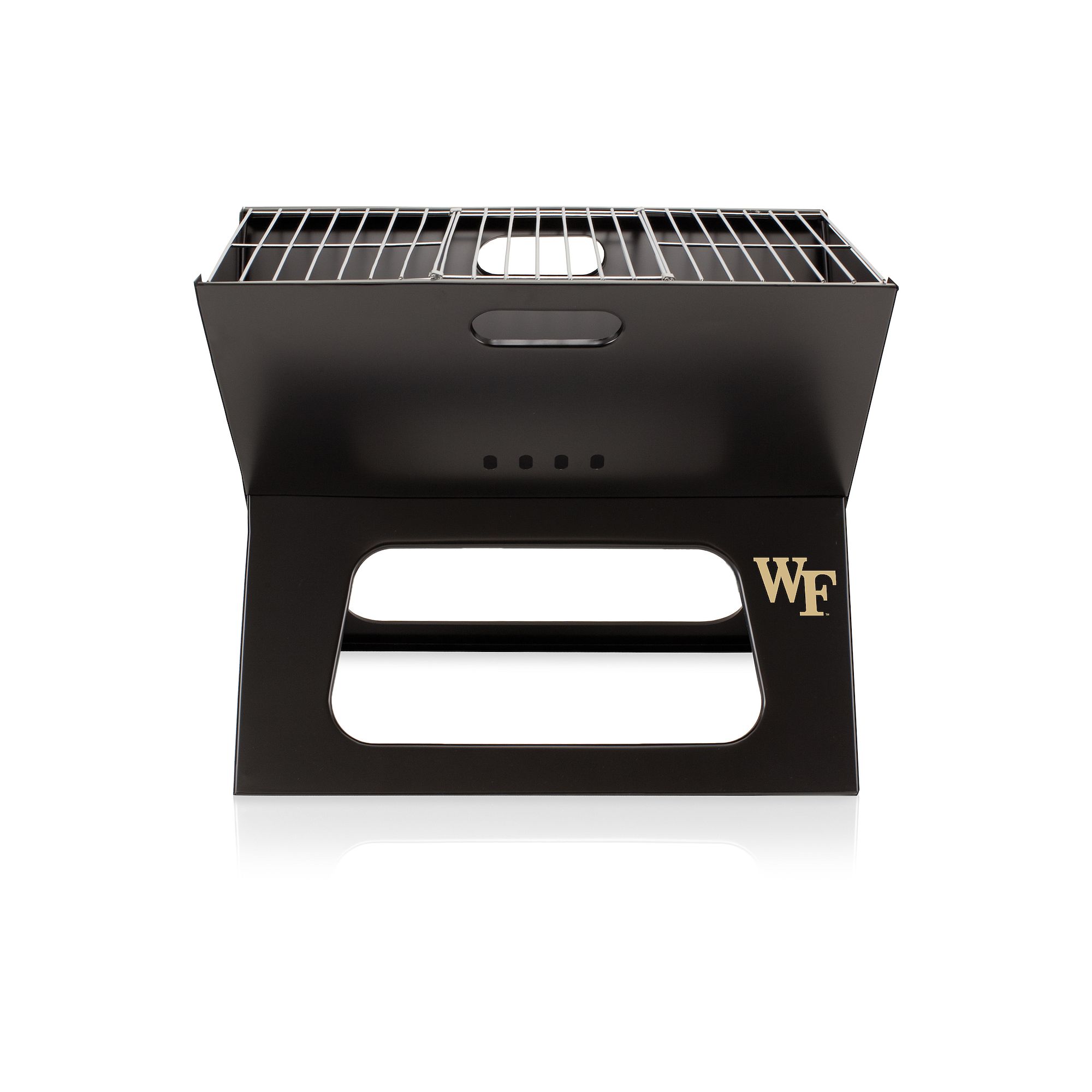 Picnic Time Wake Forest Demon Deacons Portable X-Grill, Black