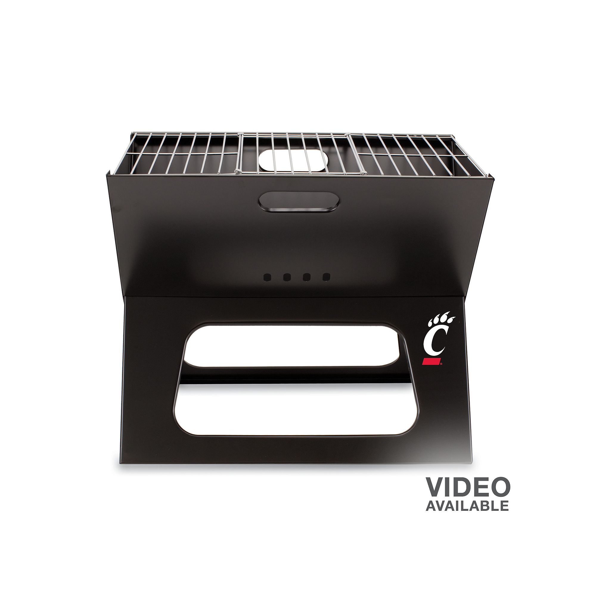 Picnic Time Cincinnati Bearcats Portable X-Grill, Black