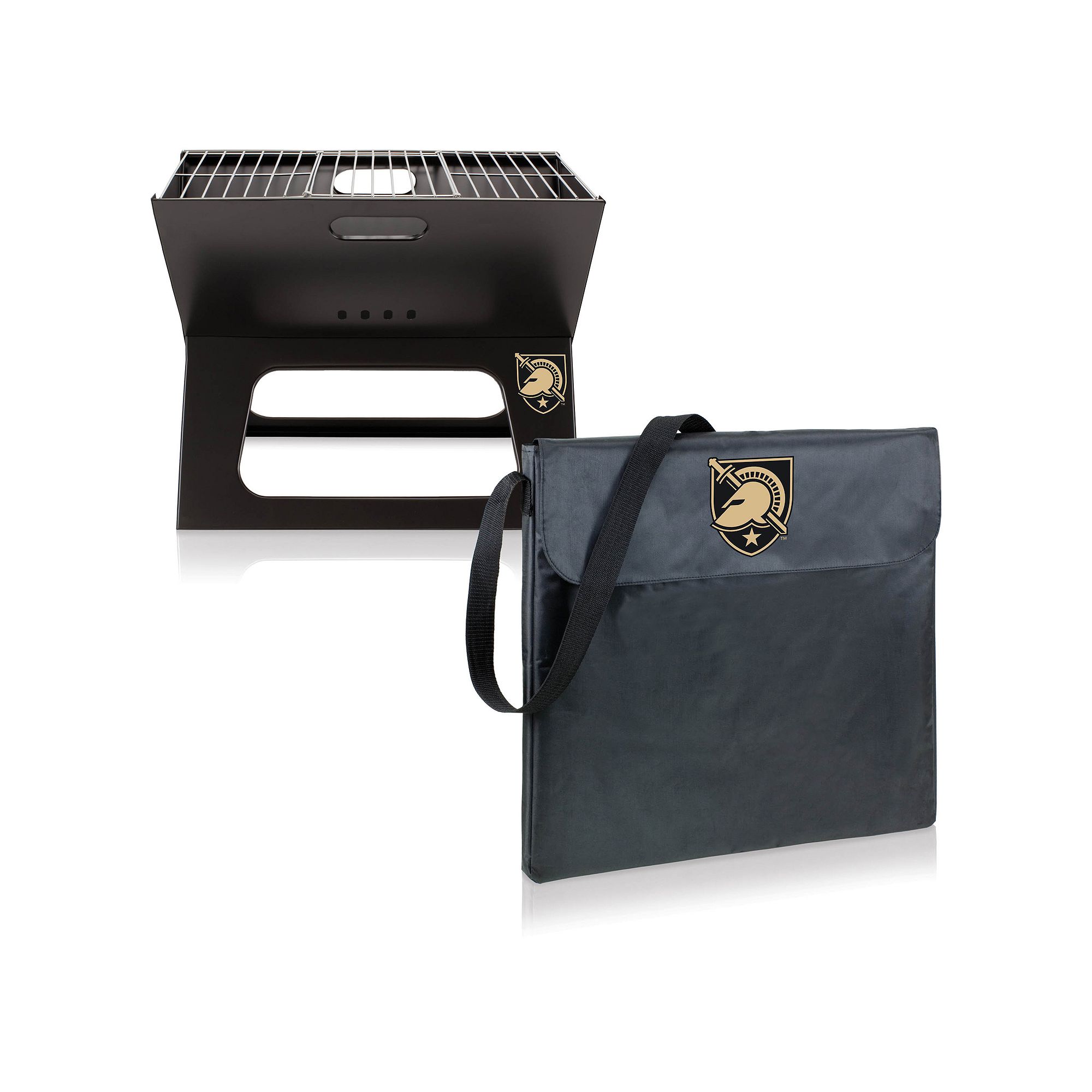Picnic Time Army Black Knights Portable X-Grill