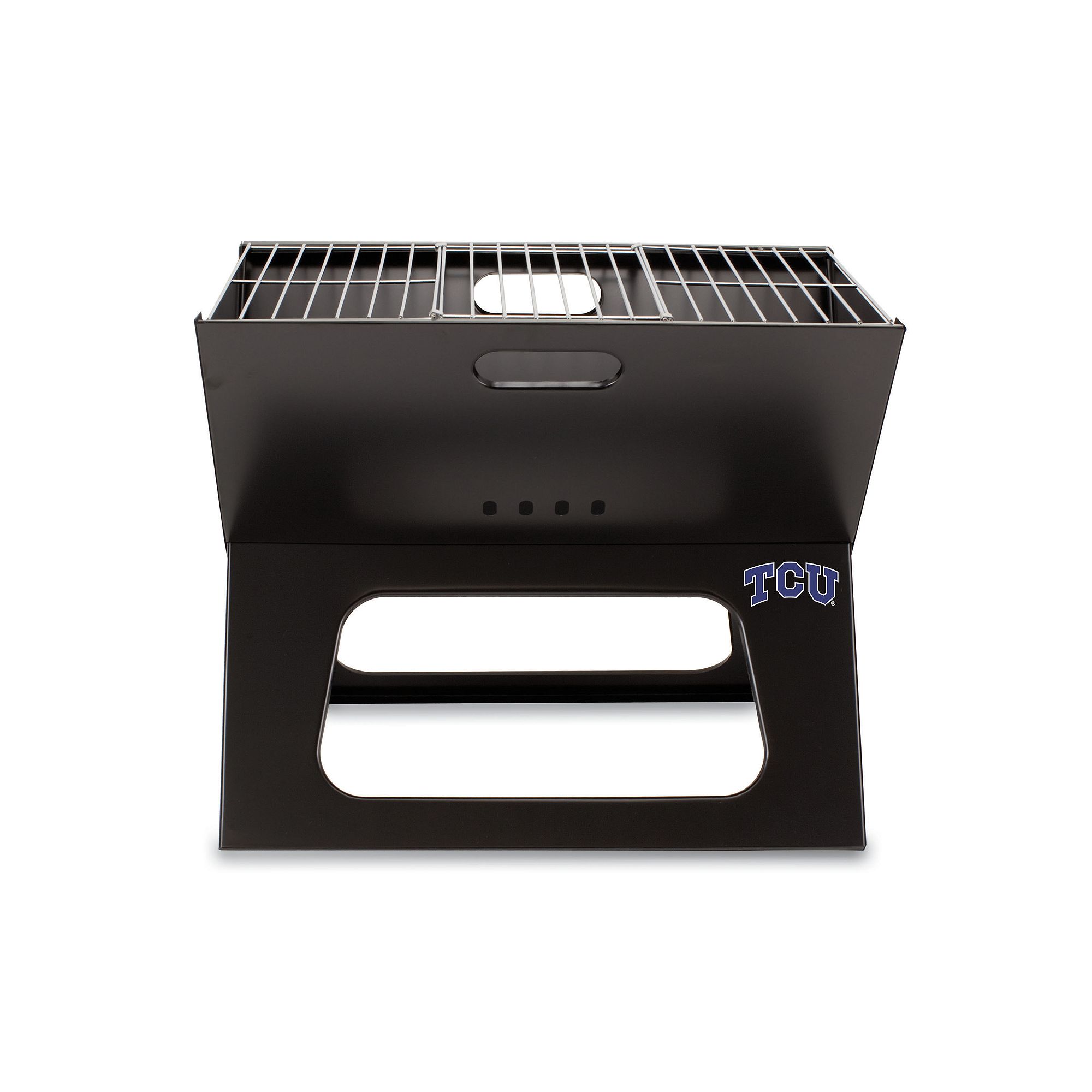 Picnic Time TCU Horned Frogs Portable X-Grill, Black