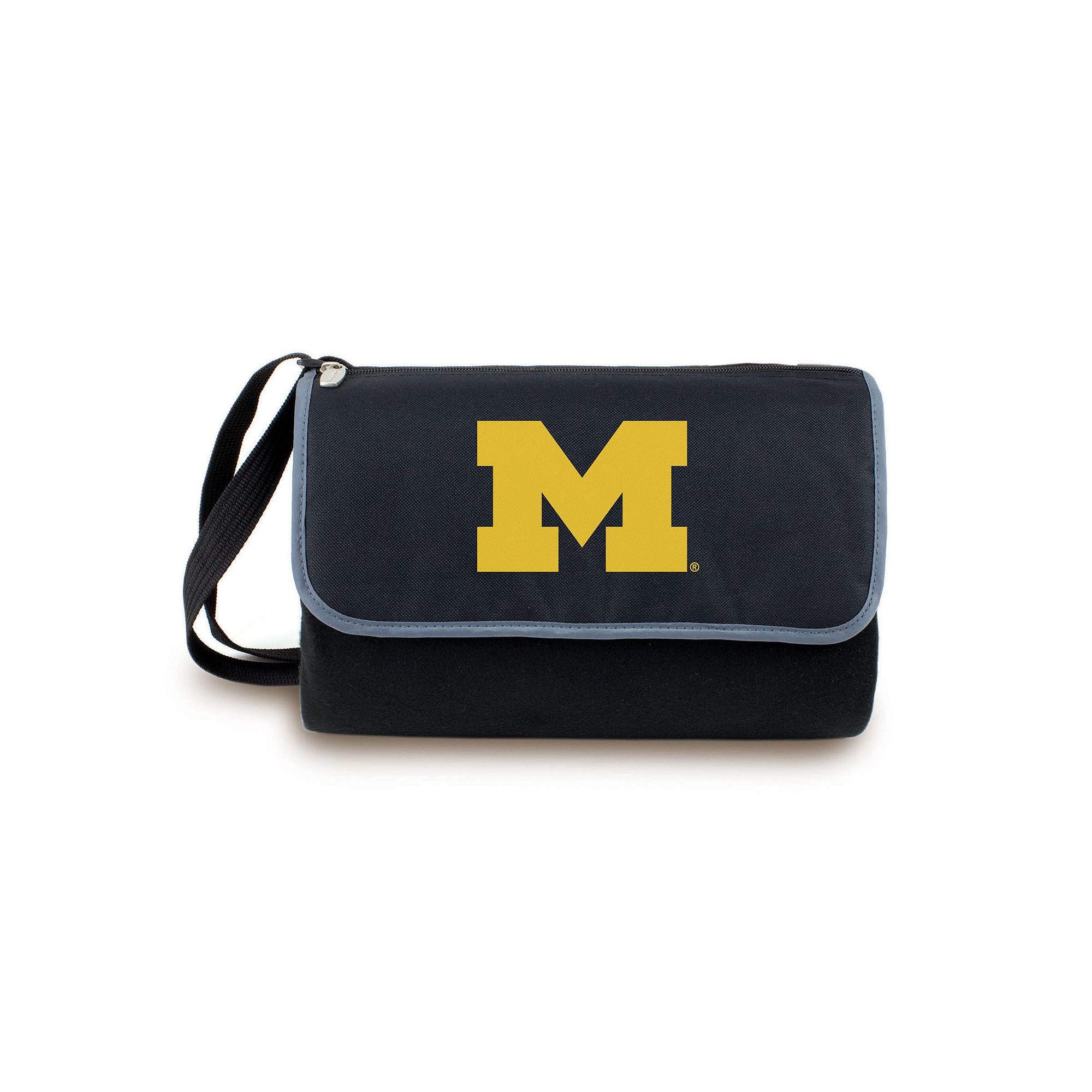 Picnic Time Michigan Wolverines Blanket Tote, Black