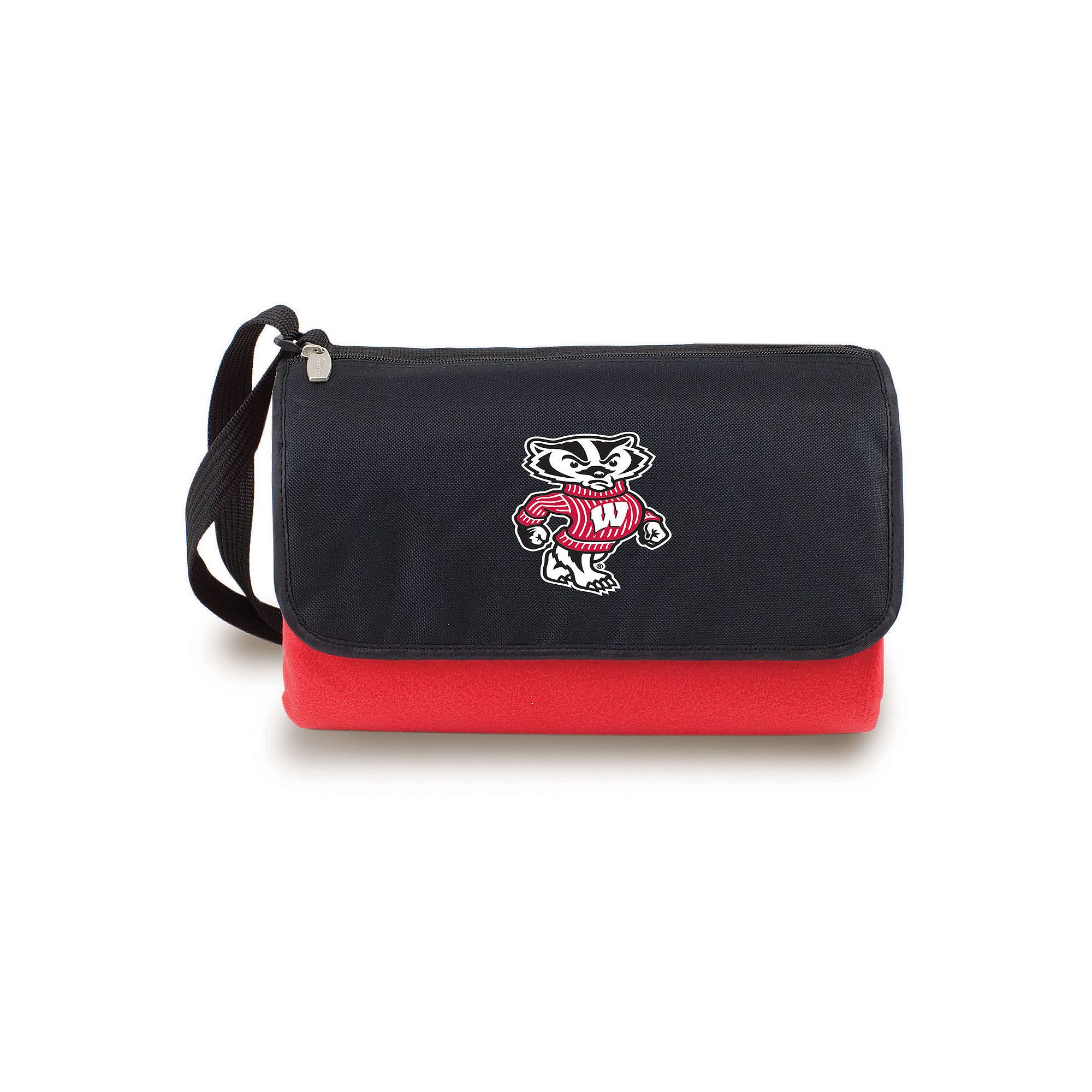 Picnic Time Wisconsin Badgers Blanket Tote, Red