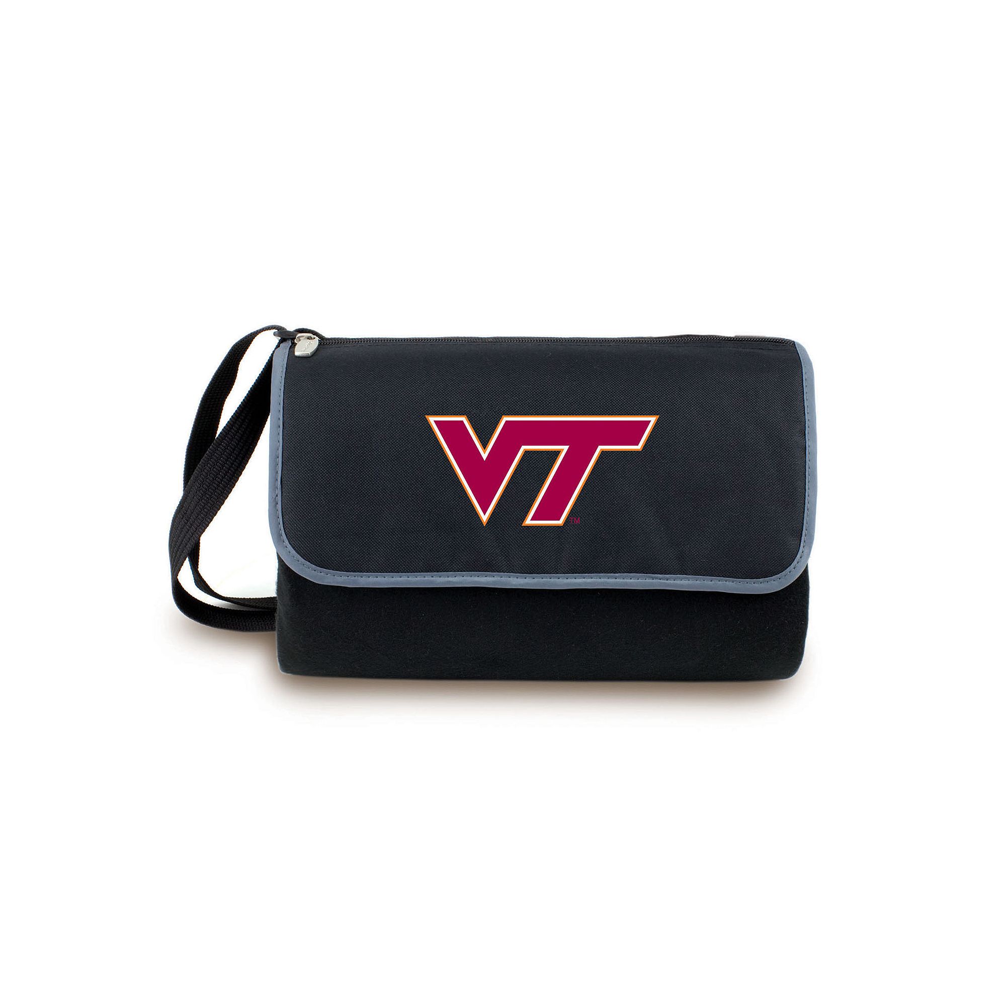 Picnic Time Virginia Tech Hokies Blanket Tote, Black