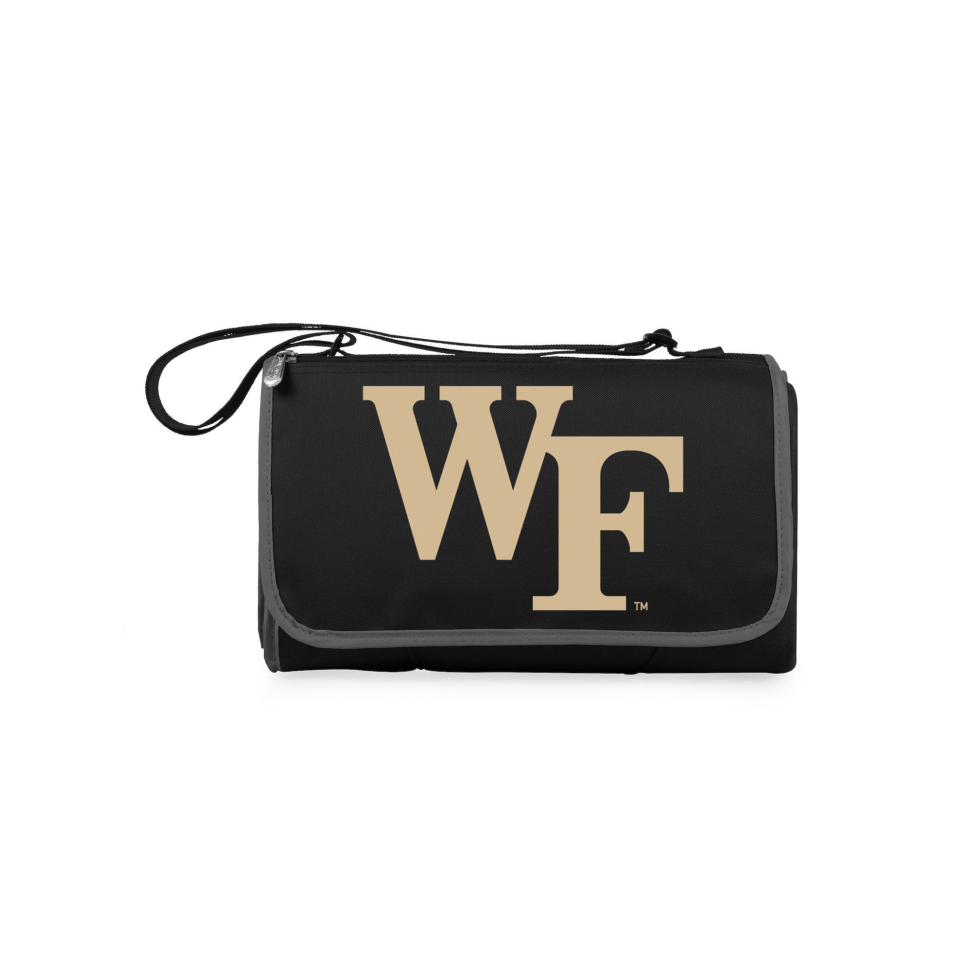 Picnic Time Wake Forest Demon Deacons Blanket Tote, Black