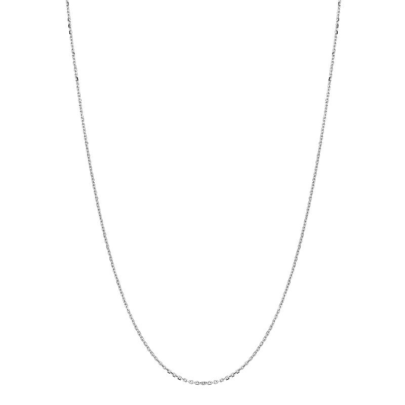 Sterling Silver Cable Chain Necklace - 16-in., Womens, Grey