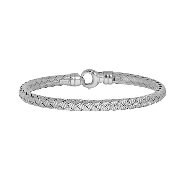 Sterling Silver Woven Chain Bracelet