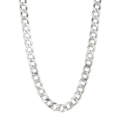 Sterling Silver Curb Chain Necklace 22in. Men