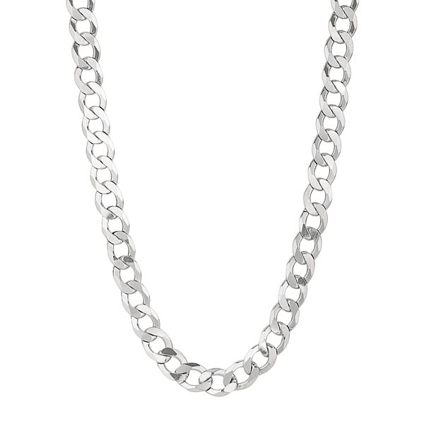 Sterling Silver Curb Chain Necklace -22-in. - Men