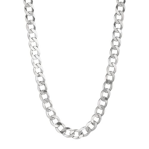 Sterling Silver Curb Chain Necklace -24-in. - Men