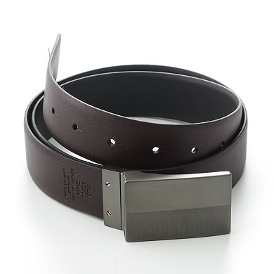 Apt. 9® Reversible Plaque Leather Belt