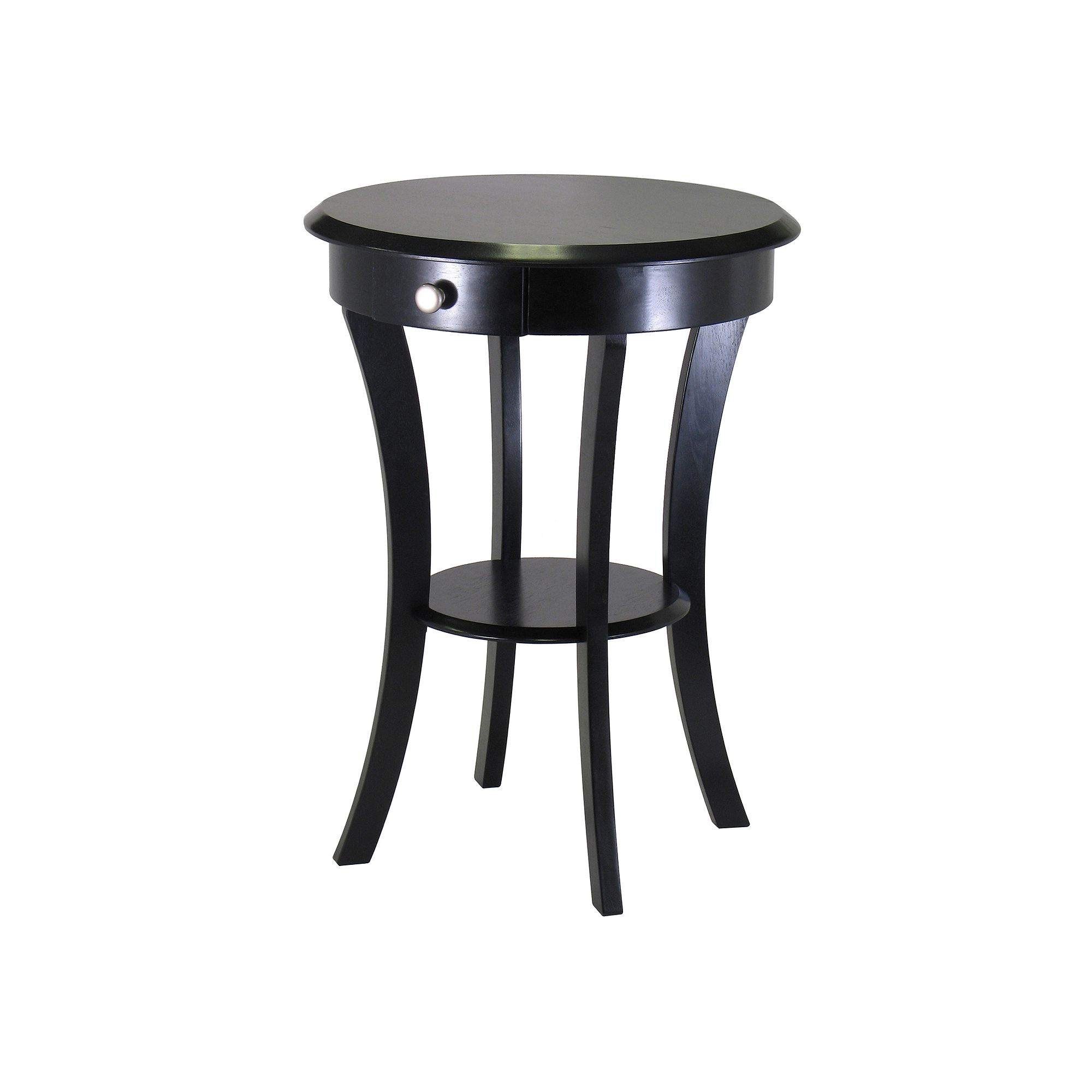 Winsome Sasha Round Accent Table, Black