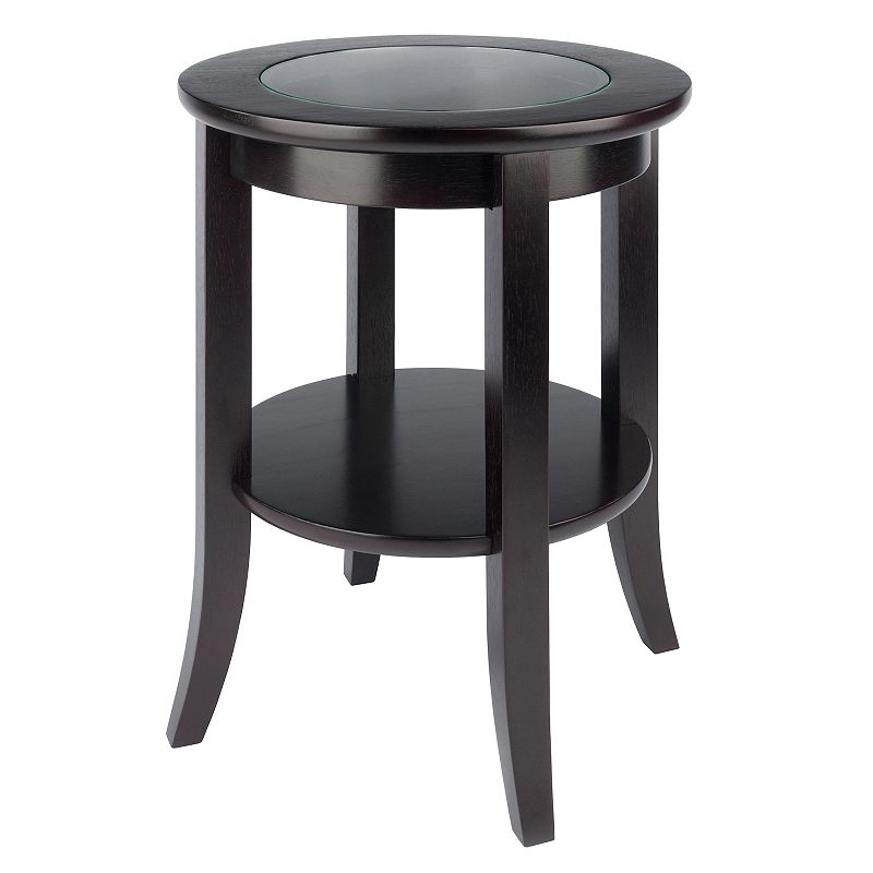 Winsome Genoa Round End Table, Brown, Furniture
