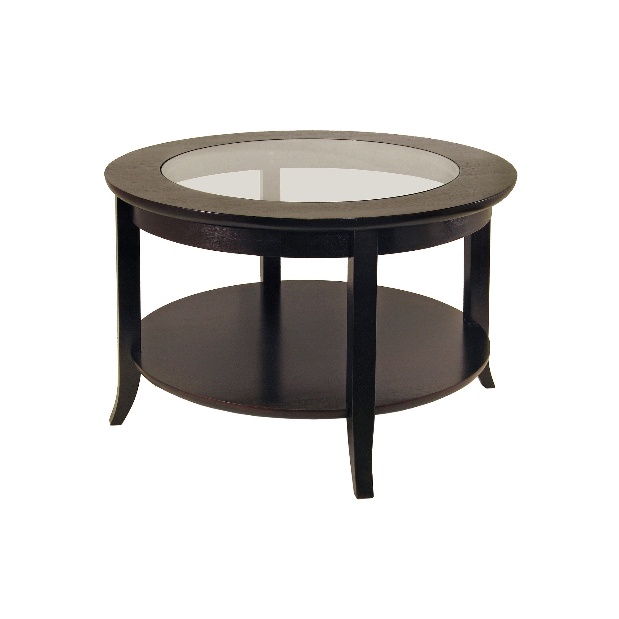 Winsome Genoa Round Coffee Table, Brown