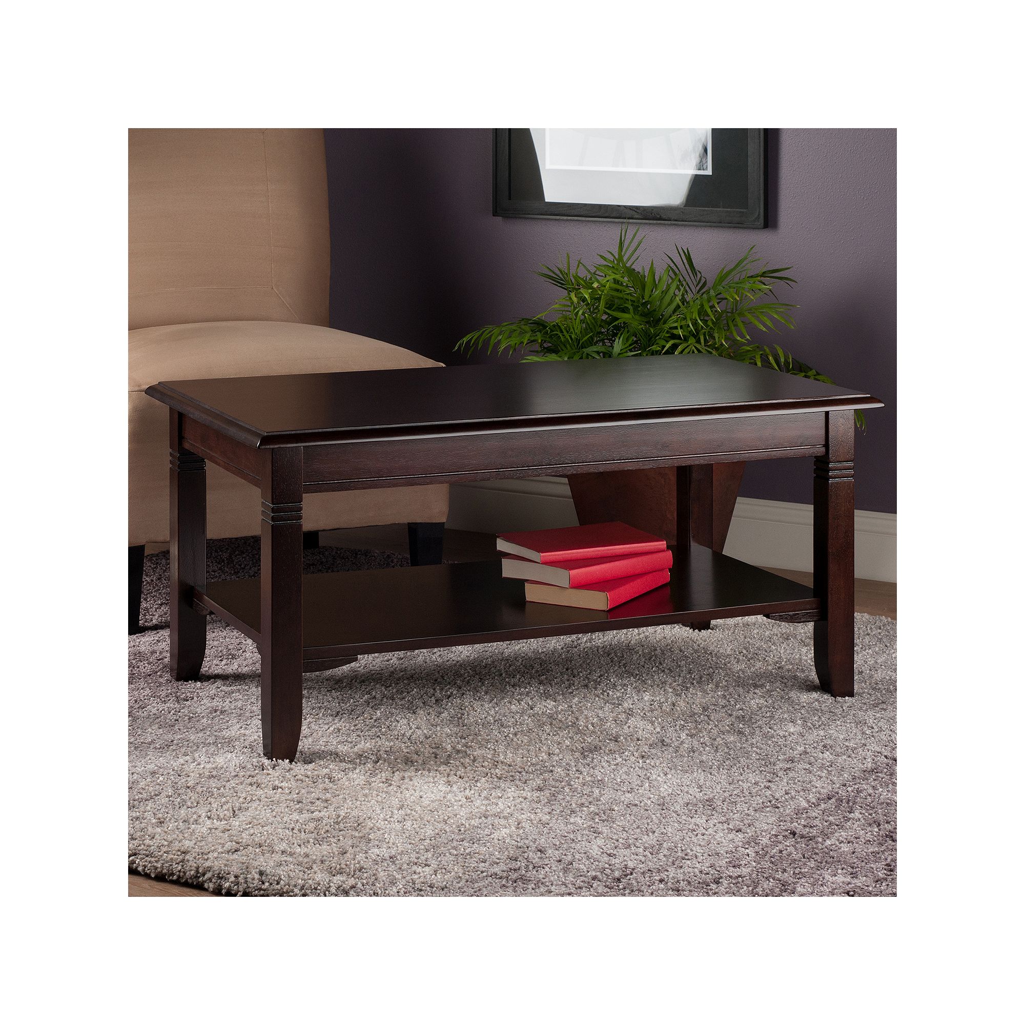 Winsome Nolan Coffee Table, Cappuccino