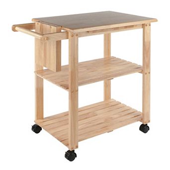 Winsome Knife Block & Cutting Board Kitchen Cart